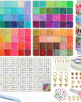 4300+ Clay Beads Bracelet Making Kit,24 Colors Flat Preppy Beads for Friendship Bracelets,Polymer Heishi Beads with Charms,Gifts Crafts Set for Girls 8-12