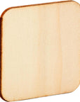 60 Pack 2X2 Wood Squares for Crafts, 2.5Mm Unfinished Wood Cutouts with Rounded Corners