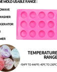 15 Holes Cylinder Silicone Mold for Handmade Soap Chocolate Jelly Pudding DIY Resin Mould Hole Dia: 1.5 Inch Vol: 20Ml Set of 2