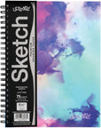 Fashion Poly Sketch Book, Neon Squiggles, 6" X 9", 1 Count