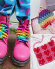 2880Pcs Pony Beads Kit, Kandi Beads for Hair, Rainbow Beads Plastic Bead for Craft 6 X 9Mm 24 Colors 4 Styles Large Hole Beads Set for Bracelets Jewelry Making