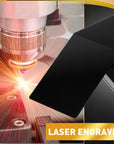 550 Pcs Metal Business Cards Engraving Aluminum Plates for Crafting Multipurpose Metal Sheets for Crafting 0.01 Inch Thick Blank Business Cards for CNC Engraver Laser Engraving DIY Cards (Black)