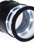 10X Illuminated Jewelers Loupe Magnifier with Interchangeable Reticle Scale, LED Light, 25Mm Field of View, for Jewelry,Gems, Coins, Hobby Tool (1 Glass Scale Chart)