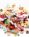 Slime Charms Food Cute Set - Mixed Lot Assorted Food Resin Flatback Cute Sets for DIY Crafts Making,Decorations,Scrapbooking,Embellishments,Hair Clip 25Pcs