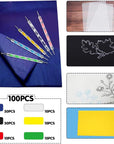 100 Sheets Carbon Transfer Paper,Tracing Paper Carbon Graphite Copy Paper with 5 Pieces Embossing Styluses Stylus Dotting Tools for Wood,Paper,Canvas and Other Art Surfaces 8.3 X 11.7Inch