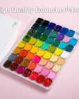 Gouache Paint Set, 56 Colors X 30Ml Unique Jelly Cup Design in a Carrying Case, Gouache Opaque Watercolor Painting Perfect Art Supplies for Artists, Students, and Kids