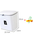 7/9L Hanging Trash Can With Lid