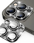 For iPhone 14 15 Pro Max Glitter Diamond Metal Lens Cover For iPhone 15 14 Plus 12 13 Mini 11 Pro Max Camera Lens Protector Film