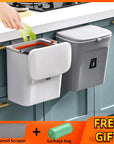 7/9L Hanging Trash Can With Lid