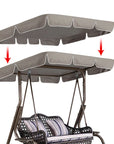 77"x43" Patio Outdoor Garden Swing 300D Canopy Replacement Porch Top Cover Seat