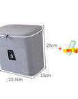 7/9L Hanging Trash Can With Lid