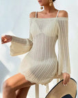 Solid Color Knitted Beach Dress