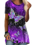 Crew Neck Casual Ethnic Style Vintage Print Short Sleeves T-shirt