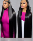 40 Inch Bone Straight Human Hair 200 Density 13x6 Hd Lace Frontal Wig Brazilian Lace Front Human Hair Wigs For Women PrePlucked