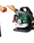 OSAKAPRO 52CC 2-Cycle Gas Backpack Leaf Blower With Extention Tube,green