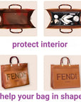 【Soft and Light】Bag Organizer Insert For Fendi Sunshine Organiser Divider Shaper Protector Compartment Inner Lining