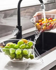 Multifunctional Drain Basket Plastic Vegetable Basin Drain Bowl Household Sink Kitchen Washing Fruit Plate