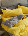 Corduroy Velvet Duvet Bedding Set