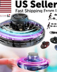 Flying Fidget Spinner Drone Ball UFO Stress Focus Hand Fun Toy LED Kids & Adults
