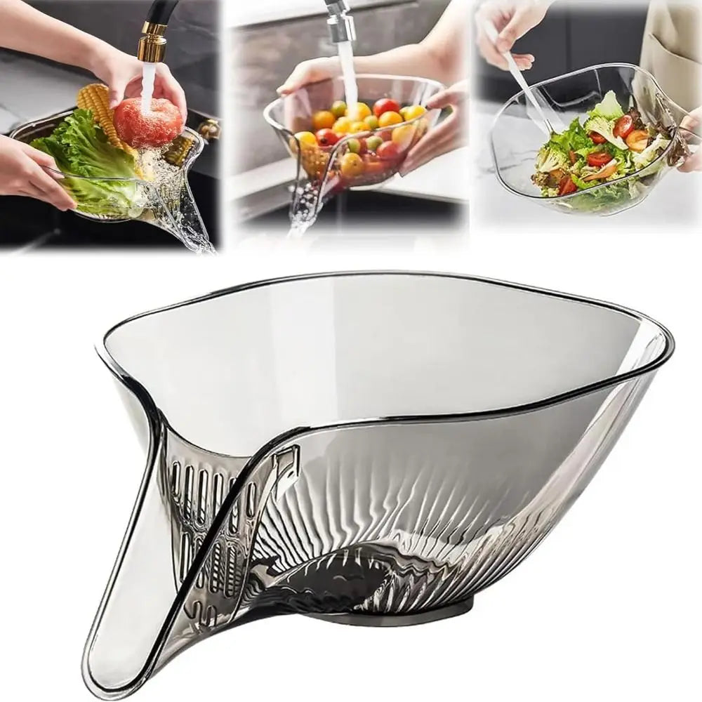 Multifunctional Drain Basket Plastic Vegetable Basin Drain Bowl Household Sink Kitchen Washing Fruit Plate