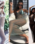 4 Color Summer Sleeveless Crochet Beach Dress