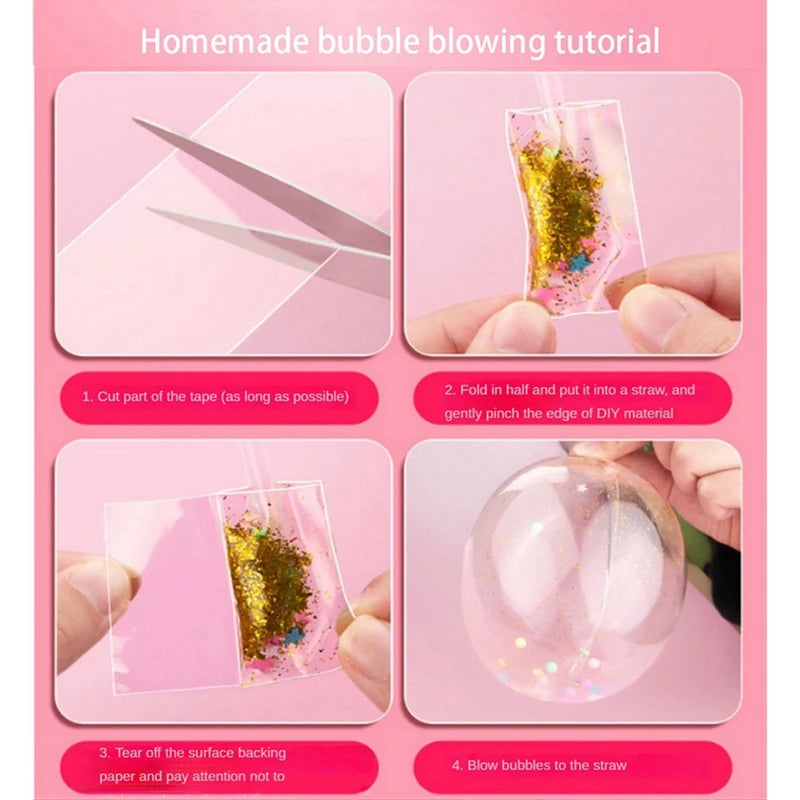 Promotion! Nano Tape Kneading Blowing Bubble Full Set Nano Tape Double-Sided Tape Paste Blowing Bubble Toy Sticker Tapes