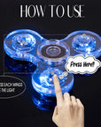 LED Light Fidget Spinner Finger Toy Hand Spinner Glow in Dark Stress Reduction and Anxiety Relief for Children