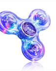 LED Light Fidget Spinner Finger Toy Hand Spinner Glow in Dark Stress Reduction and Anxiety Relief for Children
