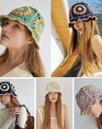 Handmade Flower Crochet Bucket Hat
