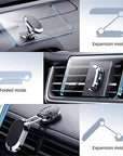 Metal Magnetic Car Phone Stand Cell GPS Folding Support For iPhone 13 Max Adjustable Bracket 360 Magnet Mobile Dashboard Holder