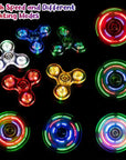 LED Light Fidget Spinner Finger Toy Hand Spinner Glow in Dark Stress Reduction and Anxiety Relief for Children