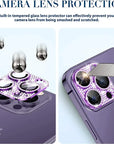 For iPhone 14 15 Pro Max Glitter Diamond Metal Lens Cover For iPhone 15 14 Plus 12 13 Mini 11 Pro Max Camera Lens Protector Film