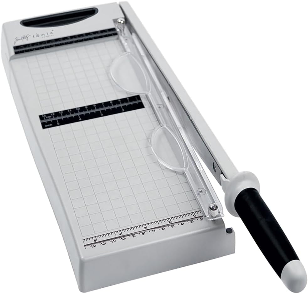Paper Cutter Tool - Guillotine Paper Trimmer for Scrapbooking, Vinyl, and Craft Paper - 8.5 Inch Cutting Length with Ruler and Grid Lines