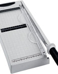 Paper Cutter Tool - Guillotine Paper Trimmer for Scrapbooking, Vinyl, and Craft Paper - 8.5 Inch Cutting Length with Ruler and Grid Lines
