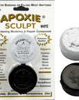 Apoxie Sculpt - 2 Part Modeling Compound (A & B) - 1/4 Pound, Apoxie Sculpt for Sculpting, Modeling, Filling, Repairing, Easy to Use and Durable Self Hardening Modeling Compound–White/Stone White