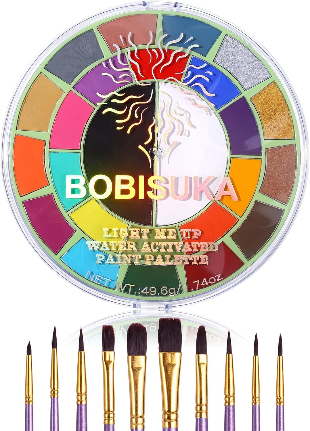 Face Body Paint, 15 Color Professional Face Painting Palette for Art Theater Halloween Party Cosplay Clown Sfx Makeup for Women Adults, Non-Toxic Washable