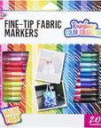 Permanent Nontoxic Fabric Markers, 20 Pack, Multicolor