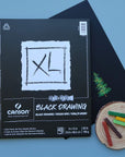 XL Series Drawing Paper, Black, Wirebound Pad, 9X12 Inches, 40 Sheets (92Lb/150G) - Artist Paper for Adults and Students - Colored Pencil, Ink, Pastel, Marker