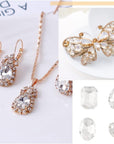64 Pcs 4 Shapes Pointed Back Rhinestone Glass Rhinestones Gems Clear Rectangle/Teardrop/Heart/Oval Crystal Jewels Embelishments with Silver Plated Back for DIY Craft Jewelry Making