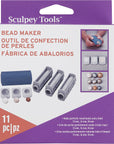 Tools round Bead Maker, 11 Piece Set, Polymer Oven-Bake Clay Jewelry Making Tool, Helps You Make Perfectly round Beads in Three Sizes, Great for All Skill Levels