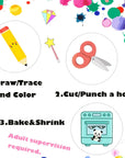 50PC Shrink Plastic Sheets,Shrink Paper Sheets,Shrink Film Sheets,-Semitransparent,8''X5.7'', 0.3Mm, Design Your Own Shrink Art Craft