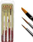 Most Wanted Brush Set - Miniature Small Paint Brush Set of 3 Acrylic Paint Brushes - Drybrush, Regiment Model Paint Brush & Fine Detail Tip Paint Brush for Watercolor Oil Painting