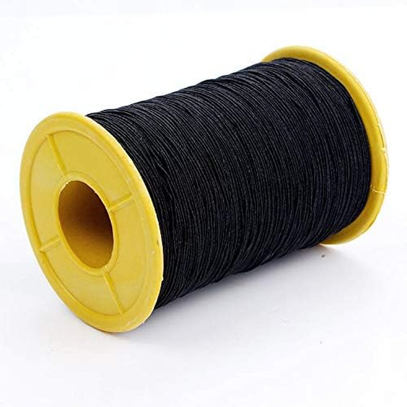 (2 Rolls) White and Black Elastic Thread 547 Yard Package 0.5Mm Thickness