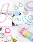 1600 Pcs Glass Beads for Bracelets, 48 Colors Crystal Beads for Jewelry Making 8Mm round Friendship Bracelet Beads for DIY Crafts Holiday Gifts, SKU-037-1