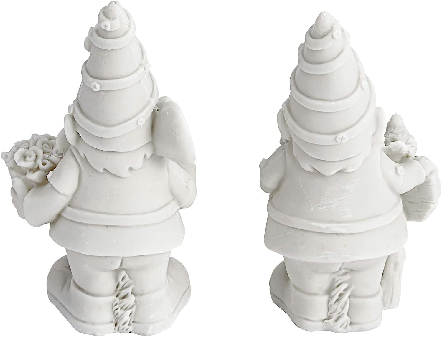 2 Pack Ceramics to Paint - Paint Your Own Garden Gnome Statues, Blank Paintable Ceramics for Adults (5 In)