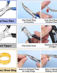 5 Packs Jewelry Pliers Set, Jewelry Making Tools with Needle Nose Pliers/Round Nose Pliers/Chain Nose Pliers/Bent Nose Pliers/Zipper Pliers, Jewelry Making Supplies Repair/Cut Kits for Crafting
