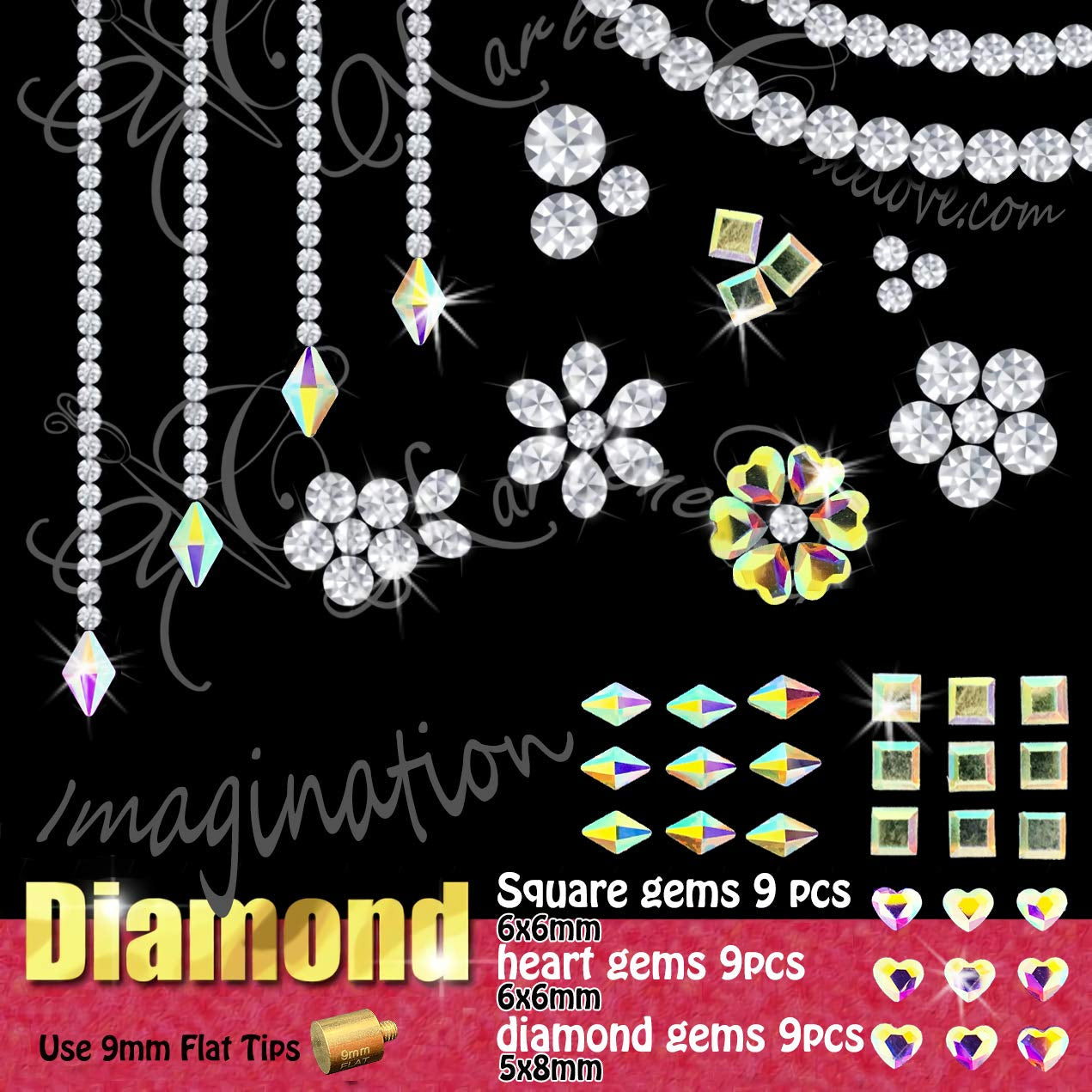 Hotfix Applicator Tool, DIY Hot Fix Rhinestone Setter, Hot Fixed Kit, 5679 Pcs, AB, Clear, 34/30/20/16/10SS, 12 Colors, Bigger Rhinestones, Gem Picker, Bedazzler Kit with Rhinestones