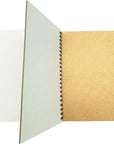 Spiral Sketch Book Large Notebook（Built-In Drawing Board） Kraft Cover Blank Sketch Pad Wirebound Sketching for Drawing Painting 8.5X11-Inch (2 Pack) 200 Sheets, 100 Sheets, 200Pages Each