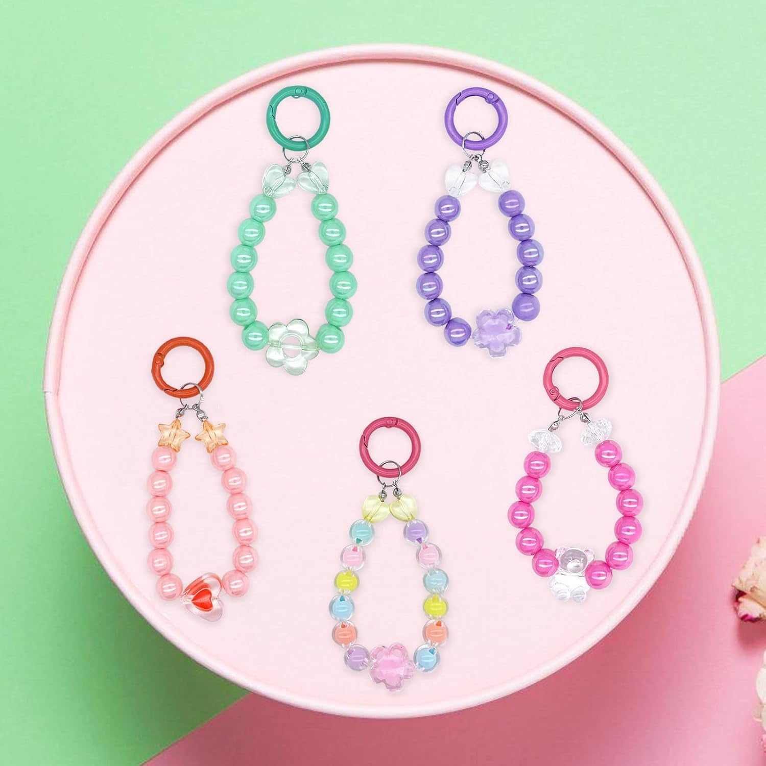 750 PCS Acrylic Assorted Beads - Aesthetic Beads Cute Beads for Bracelets Making, Flower Star Butterfly Pastel Beads,Acrylic Beads, Assorted Beads for Jewelry Making (12Color-Acrylic-Bead)