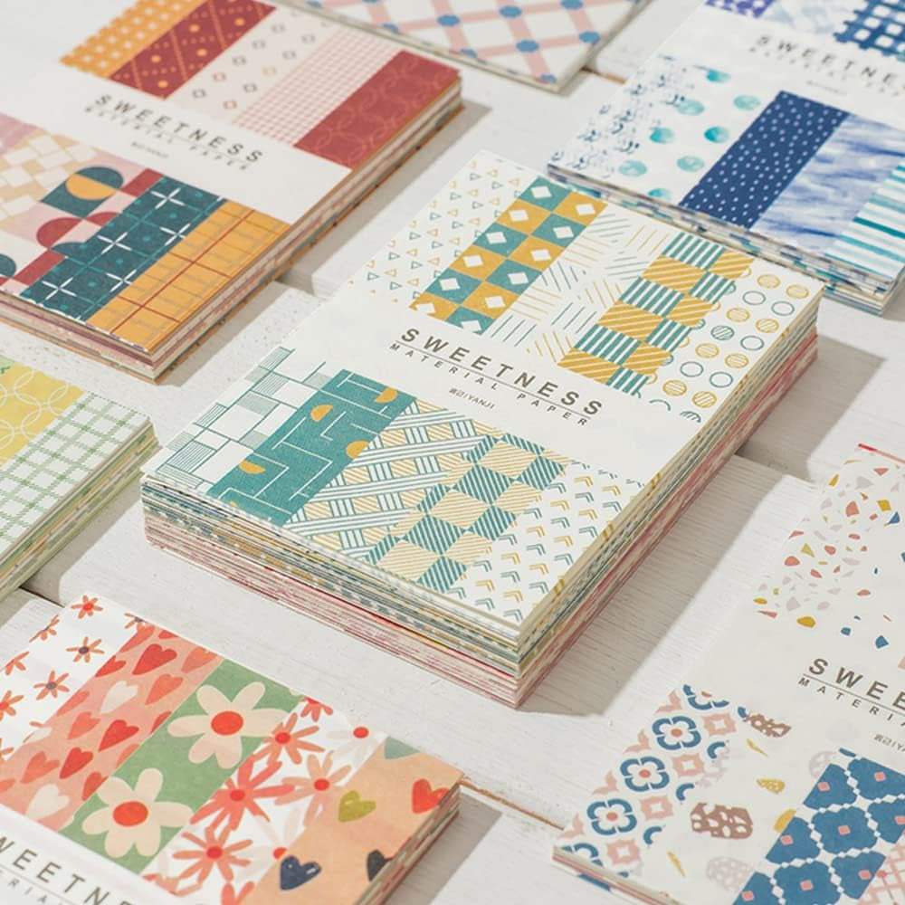 500 Sheets Vintage Scrapbook Paper Supplies , Aesthetic Paper Decorative Sheet of Paper , Scrap Book Material for DIY Scrapbooks Journal Photo Album Crafts(3.35 X 2.17 In)